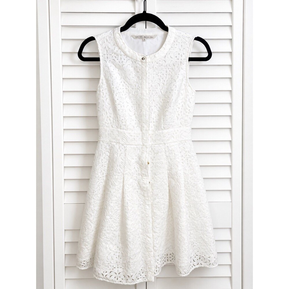 Rachel Rachel Roy White Lace Fit & Flare Dress Size 0